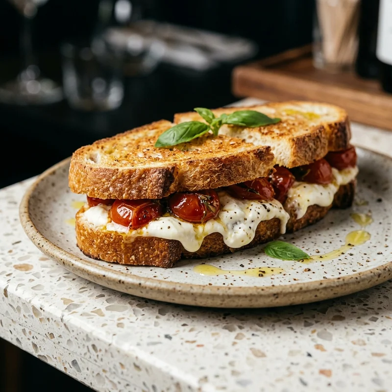 Panino burrata e pomodoro confit, Lievito & Farina