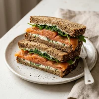 Sandwich saumon fumé, Maison Delorme
