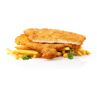 Jägerschnitzel mit Pommes, Pommesbude Zum Förderturm