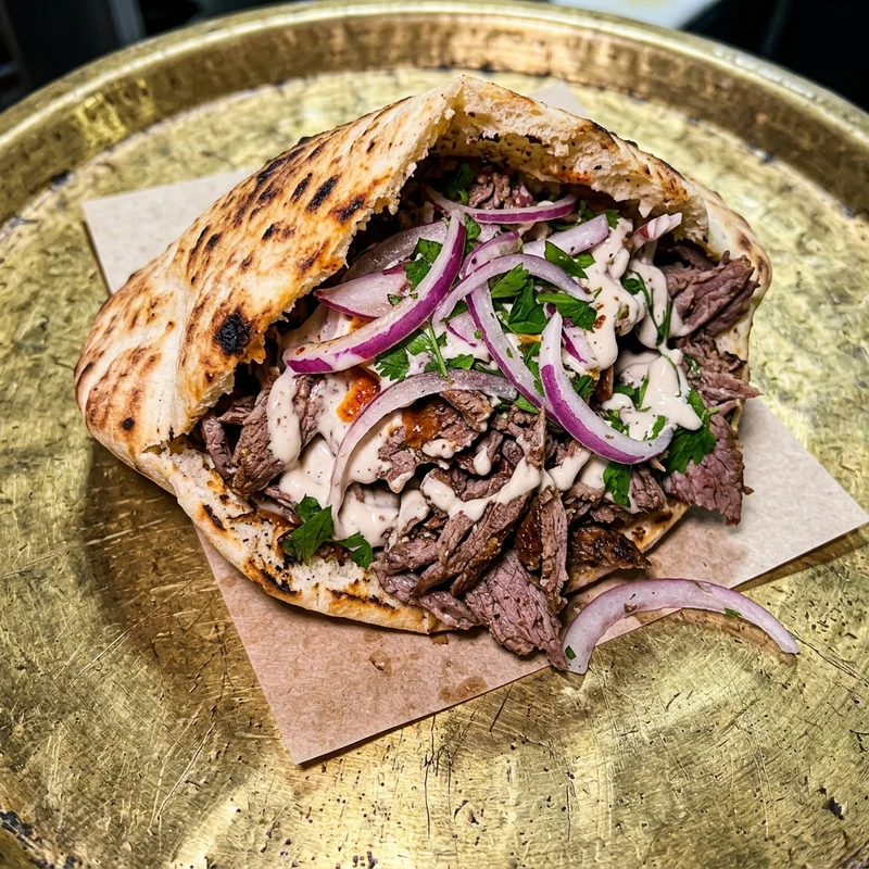 Pitta mixte, Chez Mourad