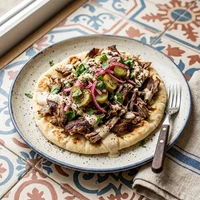 子羊肩肉のシャワルマ, 中東レストラン アル・ワハ