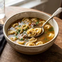 Pelmeni in Brühe, Datscha Suppenhaus