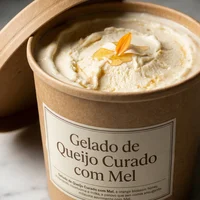 Helado de queso curado con miel, Taller Glaciar