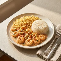 Stroganoff de crevettes, Les Assiettes Légères