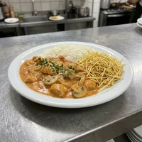 Émincé de poulet à la crème, La Gamelle du Midi
