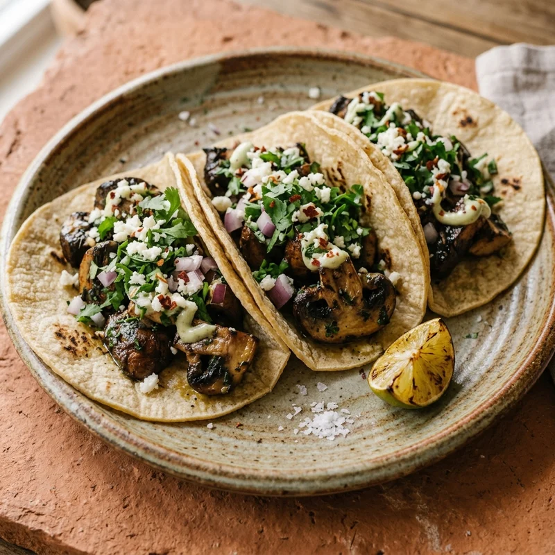 Tacos de hongos al pastor, Verde Maíz
