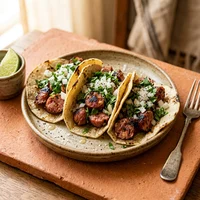 Smoked Sausage Tacos, Smoke Ring Taqueria