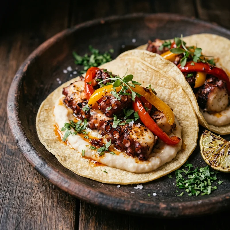 Tacos de Pulpo (3 pz), Tres Agaves
