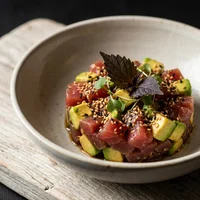 黑鮪魚塔塔, 藍潮海味料理