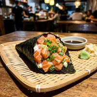 Spicy Salmon Hand Roll, Umami Roll House