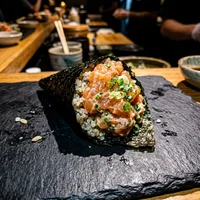 Spicy Salmon Hand Roll, Hana Roll Counter