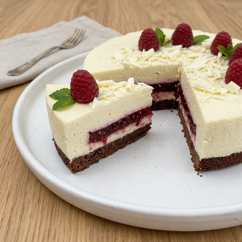 Entremets rose-framboise-litchi, Atelier Lune