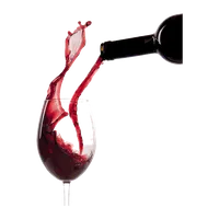 Vino tinto Aglianico, copa, Vesubio Pizza Napoletana