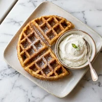 Waffle caldo con panna, Coppa Reale