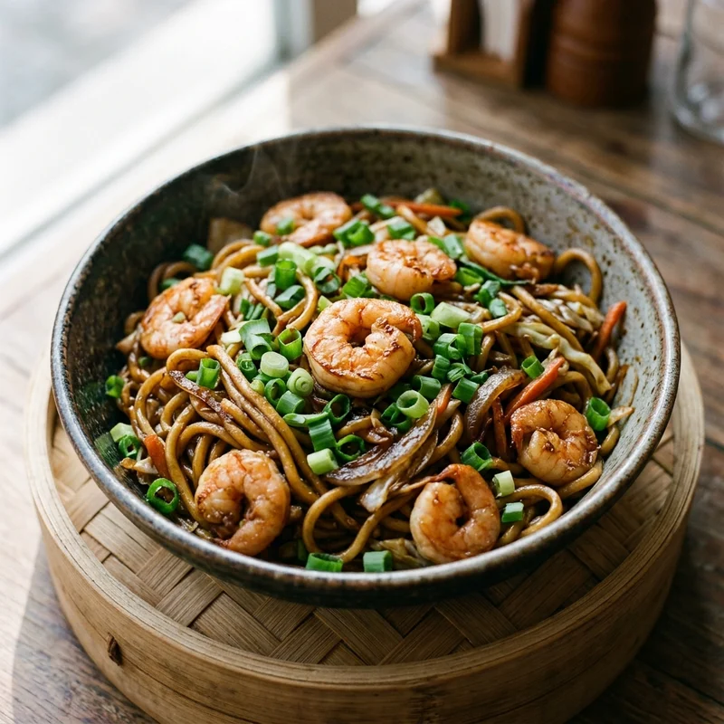 Tallarines de gambas, Bambú Dim Sum