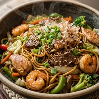 Tallarín saltado especial, Chifa Dragón de Oro